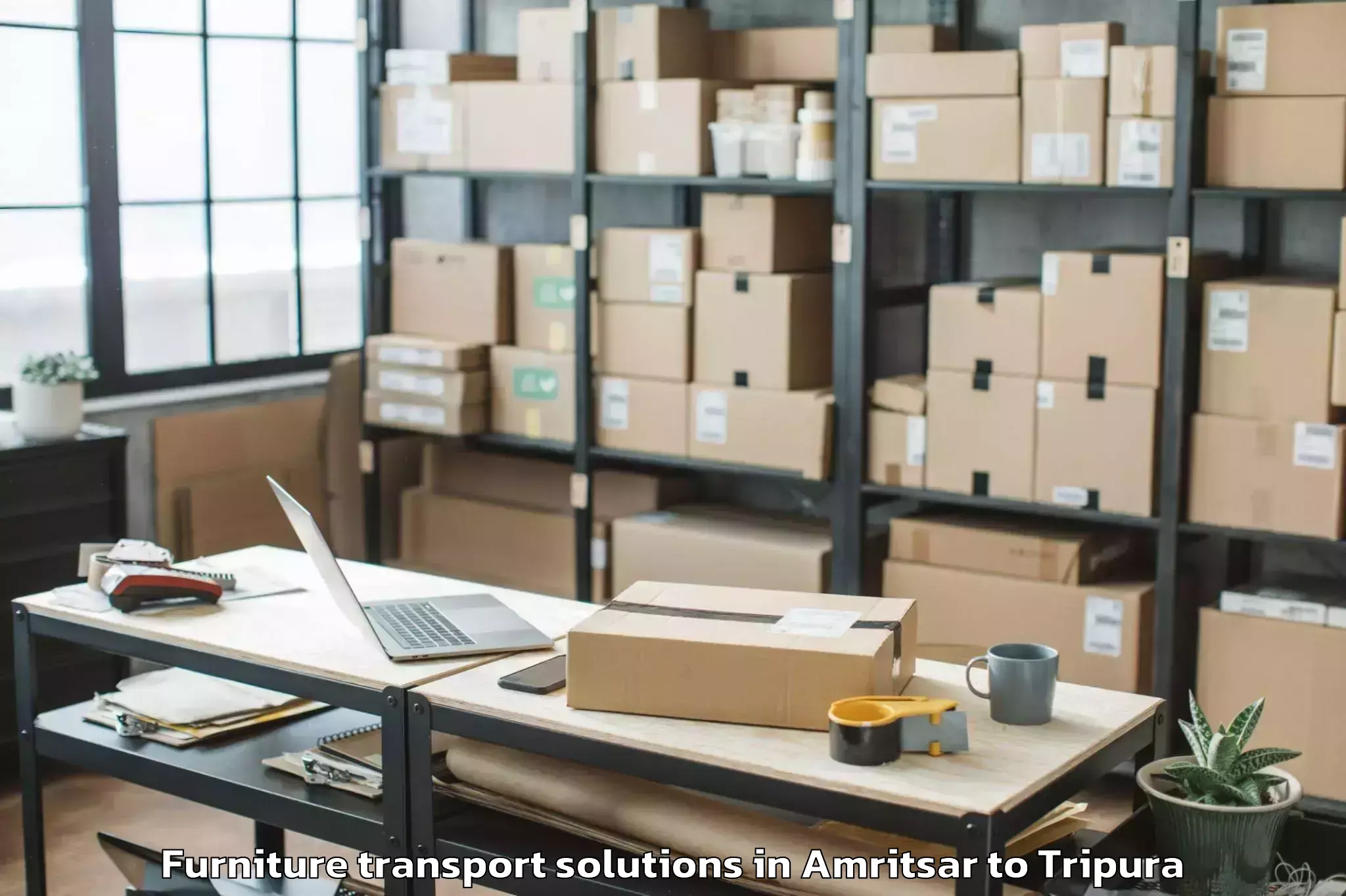 Affordable Amritsar to Tripura Furniture Transport Solutions